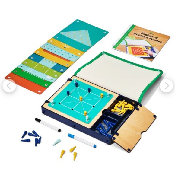 NEW KiwiCo. Kiwi Co. Pegboard Games Puzzles Travel Board Games Case Party - Picture 11 of 15